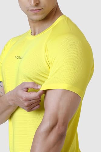 Image of FUAARK Men Solid Round Neck Slim Fit Tshirt