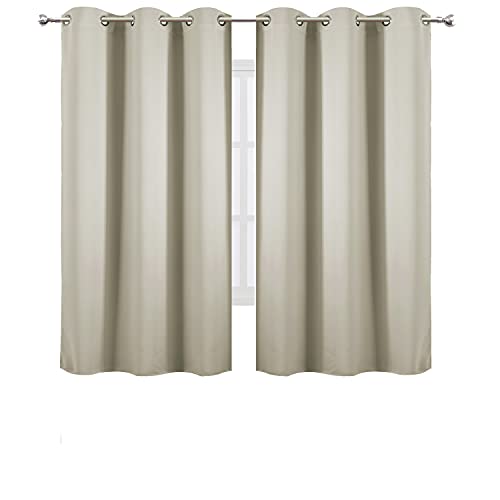 Image of LEMOMO Light Beige Thermal Blackout Curtains /38 x 63 Inch /Set of 2 Panels Room Darkening Curtains for Bedroom