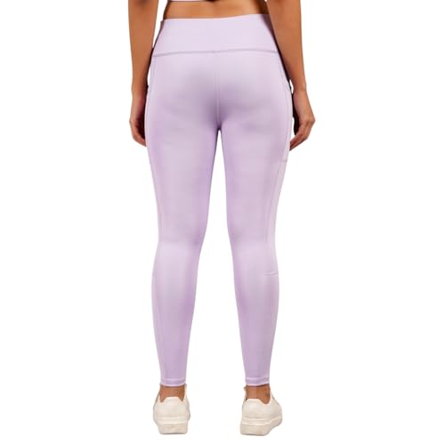 Image of NINQ high Waist Women Gym Compression Pants for Workout with Pocket, Yoga & Exercise, Active Wear Legging Sports Tights Trousers with Comfortable Fit for Running, Jogging & Training