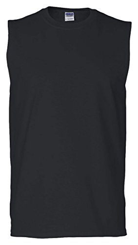 Gildan 6.1 oz. Ultra Cotton Sleeveless T-Shirt (G270),Black-X-Large