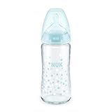 biberon nuk cristal 300 Incluye anillo de rosca, disco de cierre y tapa protectora.