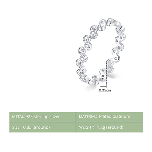 Bague bulle transparente stackable finger rings mariage fiançailles - 5