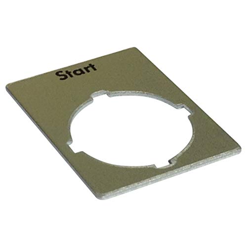 CBK-NPE19 | ABB FIXED NAMEPLATE, ENGRAVED 'START', SILVER-GREY ALUMINIUM FINISH
