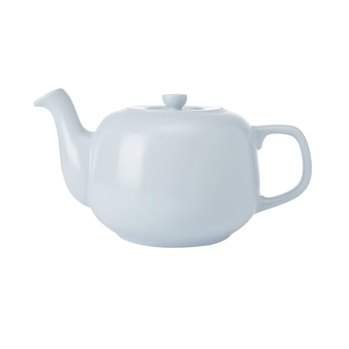 La Cafetière Ceramic Teapot, Sky Blue, 1.2 litres, Labelled