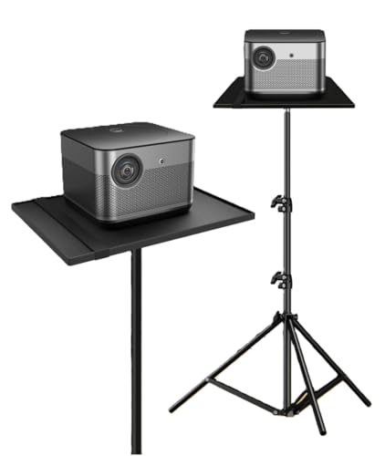 JFOLKS 【 軽量アルミ製 ・ 折りたたみ式 】 コンパクト プロジェクタースタンド 三脚式 高さ調整30〜55cm | 小型プロジェクター ・ ノートPC 対応 持ち運び簡単 | 三脚スタンド ・ プロジェクター台 ・ ノートパソコンスタンド | 室