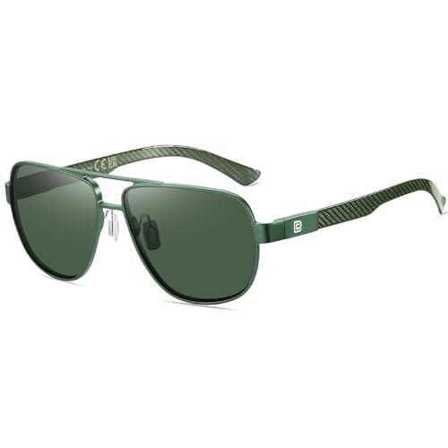 Image of DUCO Aviator Sunglasses for Men Women Carbon Fiber Polarized Sunglasses Men UV Protection for Driving Golf Fishing 3051