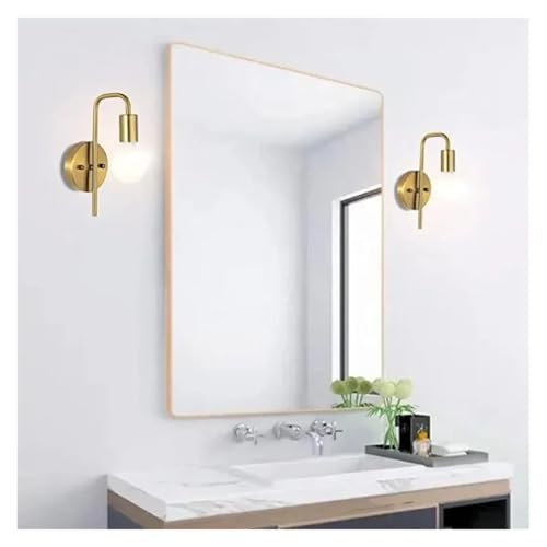 Iluminación interior E27 con aplique de pared nórdico dorado para salón 4