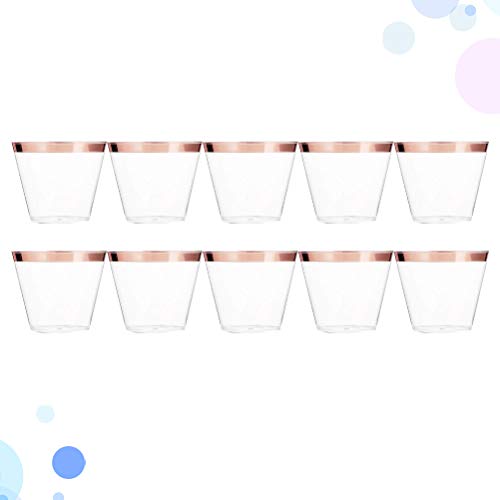 Cabilock Delicado 10pcs 270ml Copos de plástico para doses de sobremesa copo de musse Parfait Tigela