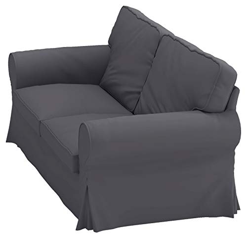 Image of Cotton Ektorp Loveseat Cover Compatible with IKEA 2 Seat Sofa Slipcover