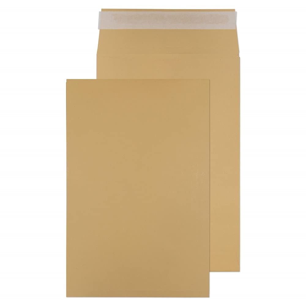 Blake Purely Packaging 381 x 254 x 25 mm 140 gsm Gusset Pocket Peel & Seal Envelopes (11101) Manilla - Pack of 125