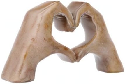 WUBIANJIE Wooden Heart Hands Sculpture Boho Living Room Decor, Aesthetic Shelf Decoration, Ideal for Coffee Table, Shelves, Home, Bedroom, Birthday, Wedding Table Decor, and Symbol of Love - Image 10