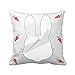 Beauty Gift Origami abstrakcyjny biały wzór gołąb królik poduszka dekoracyjna kwadratowa poszewka
