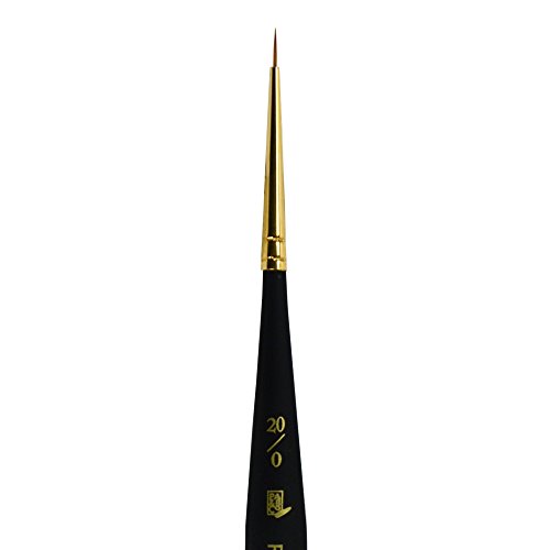 Image of Princeton Mini-Detailer Round Brush, Synthetic, Short Handle, Size 20 /0 inch, 1 Count