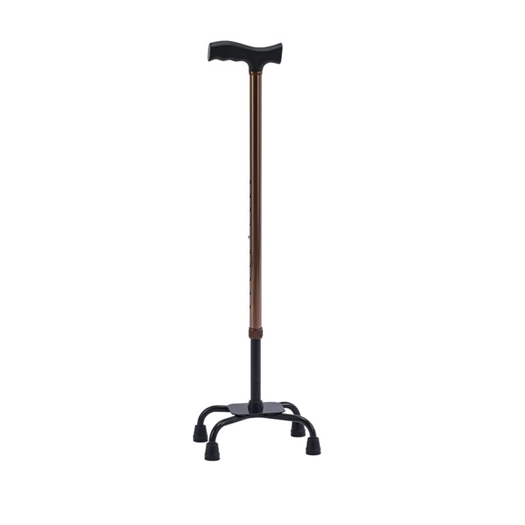 XMING Bastón de Cuatro Patas de Aluminio for Ancianos con bastón Grueso