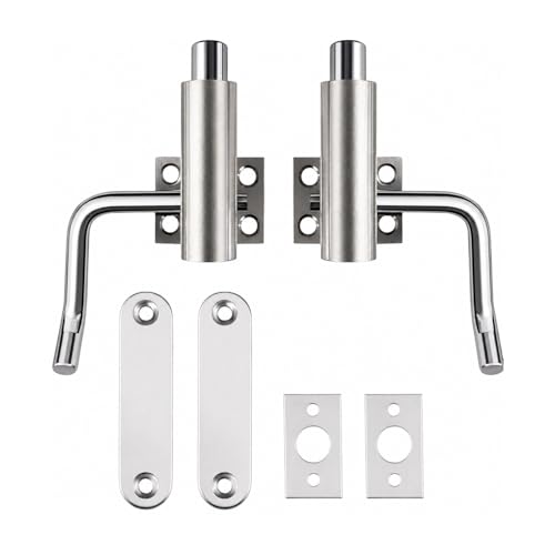 Image of Volo Premium Automatic Cam Tower Bolt /Kent Tower Bolt /Tower Bolt /Door Latch /kundi /chitakni /Chitkini (Brass TowerBolt) (Silver Satin Finish) (1 Set)
