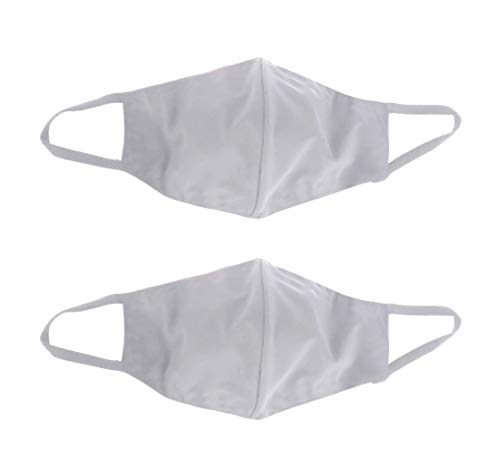 Combo 05 Máscaras de Tecido Dupla Camada Slim Fitness Fashion + Munhequeira Branco