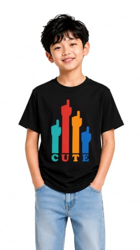 Image of Double F Boys Half Sleeve Cotton Regular Fit Printed Round Neck T-Shirt for Ages 6 Months to 16 Years