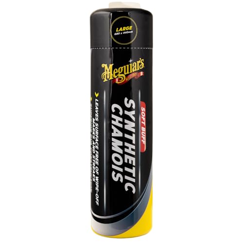 Meguiar's Soft Buff Synthetic Chamois - Chamois Cloth for Car Cleaning, for Cars, Boats, Trucks and Motorcycles - Super Soft, Scratch Free, Lint Free Car Drying Towel - Large - 680mm x 440mm
