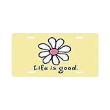 Life is Good Car Decorative Front License Plate,Vanity Tag,Metal Car Plate,Aluminum Novelty License...