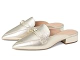 Cole Haan Womens Piper Bow Mule, Soft Gold Leather, 8-B US