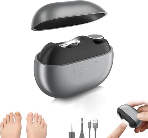 Coupe-Ongles Intelligent 2026 Easy Clip pour Personnes Âgées - Appareil Électrique Rechargeable et Silencieux Sans Fil avec Lumière LED, Soin des Ongles...