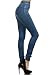 Happy Leggings Distressed Jean Sublimation Illusion Jeggings With Back Pockets, S/M