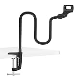【Breite Kompatibilität】 Stellen Sie Ihr Mikrofon mit dem flexiblen Schwanenhalsarmständer um 360 Grad auf die perfekte Stelle ein. Mikrofonclip-Durchmesser Maximal bis 35 mm / 1,38 Zoll, kompatibel mit vielen Standard-Handmikrofonen. Der zusätzliche 3/8 