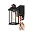mirrea 12" Outdoor Motion Sensor Porch Wall Lights with Built-in GFCI Outlet Dusk to Dawn Outside Lights for House Matte Black