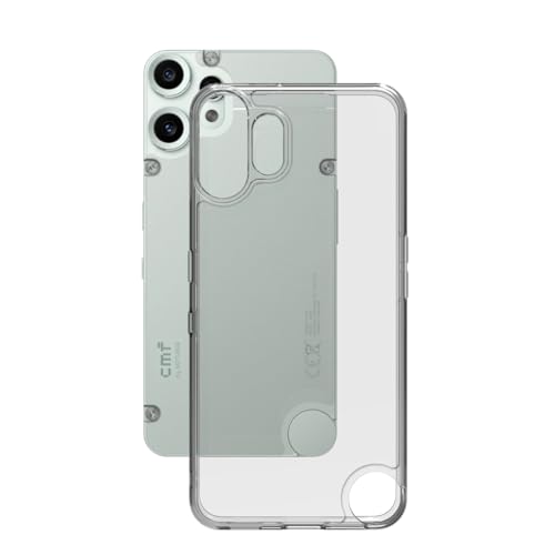 Image of RIGGEAR Shockproof Clear Hybrid Armor Back Cover Case for CMF by Nothing Phone 2 Pro /CMF Phone 2 Pro 5G (Transparent PC and TPU Bumper)
