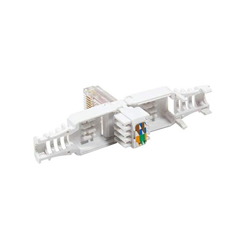10x Connecteur de sertissage sans Outil Cat 6 UTP RJ45 Fiche réseau pour câble de Brassage jusqu'à 6,3 mm.