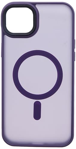 Image of iPhone 14 Plus Magsafe Hard Back Case | Matte Design & 360 Protection | Military-Grade Apple iPhone 14 Plus Cover | Strong Magnet Back - Purple
