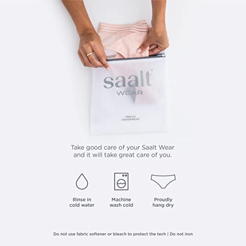 Saalt Reusable Period Underwear - Comfortable, Thin, And Keeps You Dry From All Leaks(Mesh Hipster, Large, Volcanic Black) #TOP6