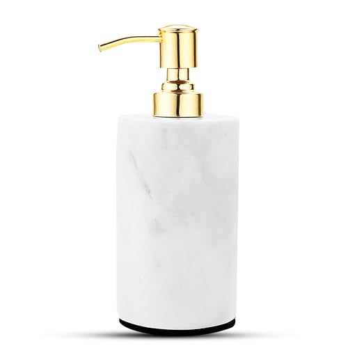 Image of NikkisPride Handmade Marble Soap Dispenser luxery Bathroom Accessory Series (White)