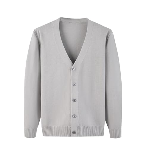 Men's Cardigan Sweaters Casual Long Sleeve V-Neck Knitted Sweaters Cable Knit Ribbed Button Cardigans