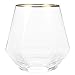 Verres à whisky en cristal 5,4 OZ Refroidisseurs de bar Verre Verres Jello Tasses Parfait pour les cadeaux de fête des pères Bars Restaurants Alcools et cocktails Maison, clair