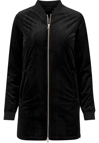 Urban Classics Veste Longue en Velours pour Femme Blouson, Noir (7)