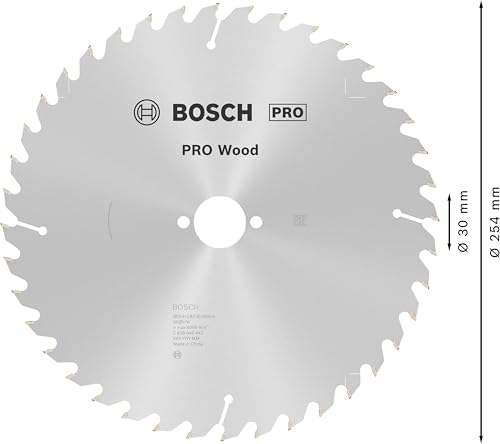 Bosch 1x PRO Wood Kreissägeblatt für Netz-Tischkreissägen (für Weichholz, Hartholz, Ø mm, Professional Zubehör Tischkreissäge)
