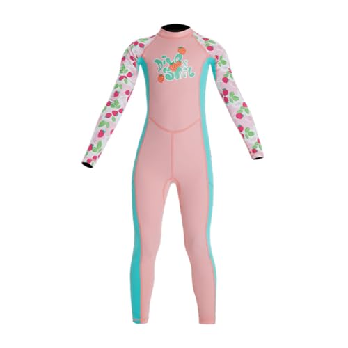 Kids Girls One Piece Long Sleeve Swimsuit Sun Protection Sunsuit