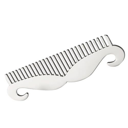 NULYLU ポケットコーム グルーミング用の櫛 トラベルコーム 男性用ひげ櫛 男性用スタイリングコーム 男性用の櫛 メンズ口ひげコーム メンズヘアコーム ひげケア用のコーム くし ステンレス鋼