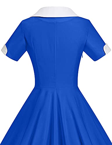 Image of GownTown Womens 1950s Cape Collar Vintage Swing Stretchy Dresses