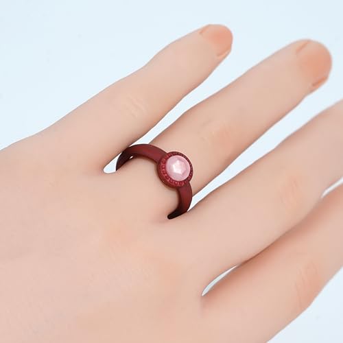 3/1 Packs Silicone Women's Rings - Gemstone Double Rings -Rubber Wedding Bands - Women's Diamond Bands3