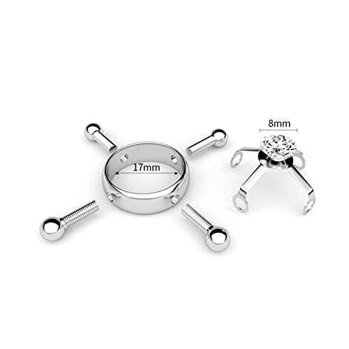 2Pcs Nipple Rings Stainless Steel Nipple Shield Rings Barbell Ring Rhinestone Nipple Rings Body No Piercing Jewelry For Women #TOP3