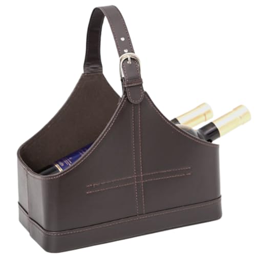 Neroyaner Revistero de Cuero de 11x5, 9x8, 3inch con asa Superior Ideal para exhibir Regalos navideños.