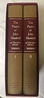 The Papers of John Marshall, A Descriptive Calender, Volumes I & II B0012DBRGA Book Cover