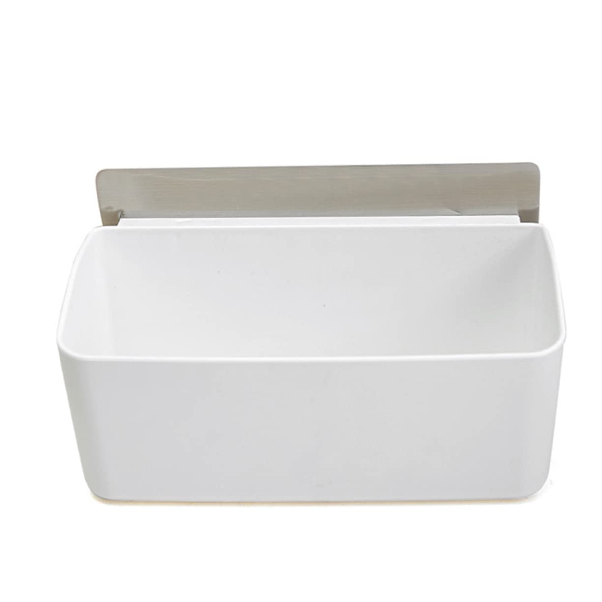 Portaoggetti a Ventosa 5052 in Plastica Bianco per Cucina e Bagno | Uso Ripetuto, senza Attrezzi, Due Ganci Regolabili, per Parete in Ambienti Domestici