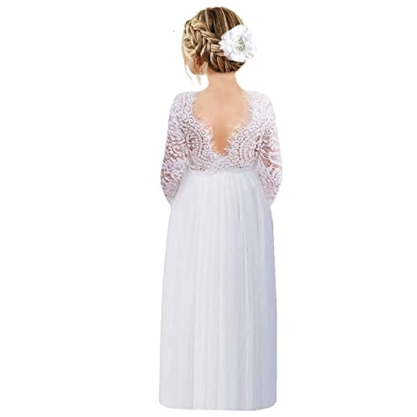 Psafagsa Vestido de niña de flores, vestido de princesa para niñas, vestido de encaje, vestido largo en A, vestido de tul, vestido festivo para niñas, fiesta, boda, dama de honor, vestido de comunión