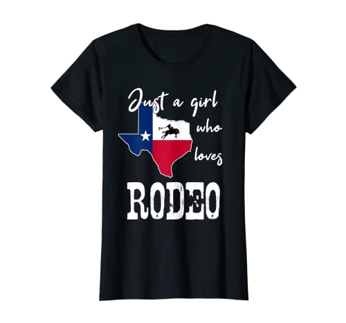 Rodeo Shirt State of Texas Flag Mujeres Niñas Rodeo Regalo Camiseta