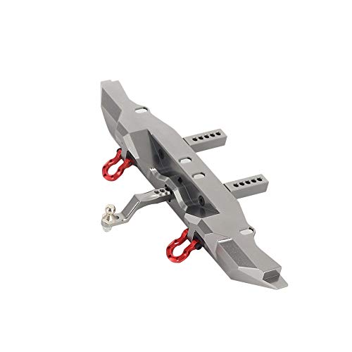 Redcolourful TRX4 Rear Bumper Aluminum Alloy with Trailer Hitch for 1/10 RC Crawler Car TRA-XXAS TRX