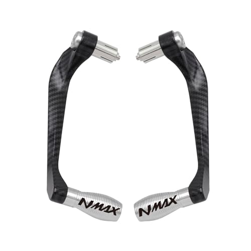 SLMPXSGH Motorrad Universal Lenker Griffe Schutz Für Yamaha N-MAX NMAX125 NMAX 125 Bremse Kupplung Hebel Griff Bar Schutzfolie(Silver)