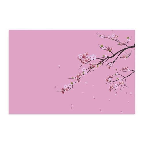 Image of Cherry Blossoms Fashion Poster Letters Self Adhesive Wall Art Prints Durable and Waterproof Home Decor 40 * 60（cm）